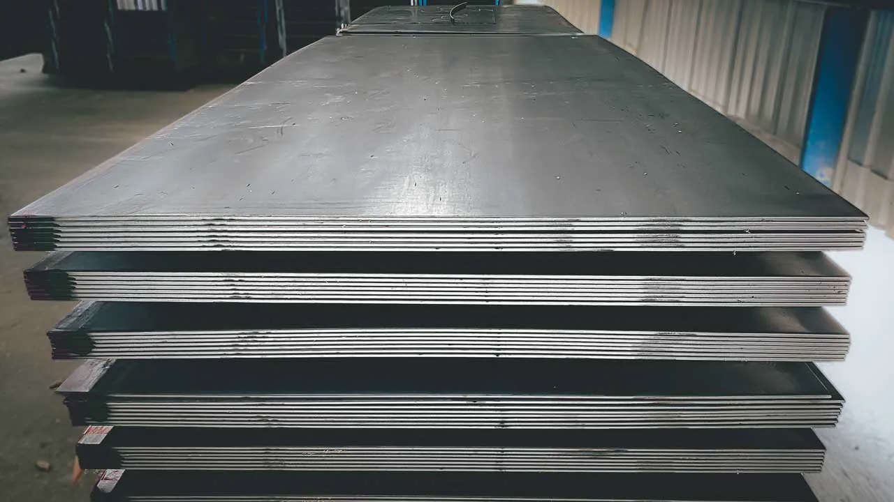 Stacked stainless steel sheets